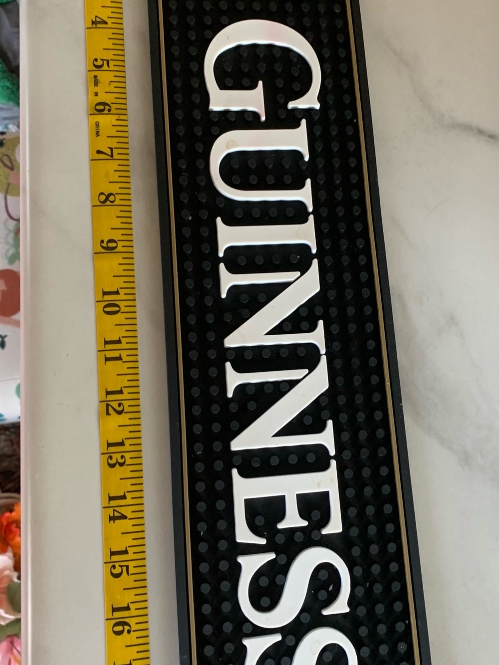 Official Guinness rubber bar mat 19x3.5